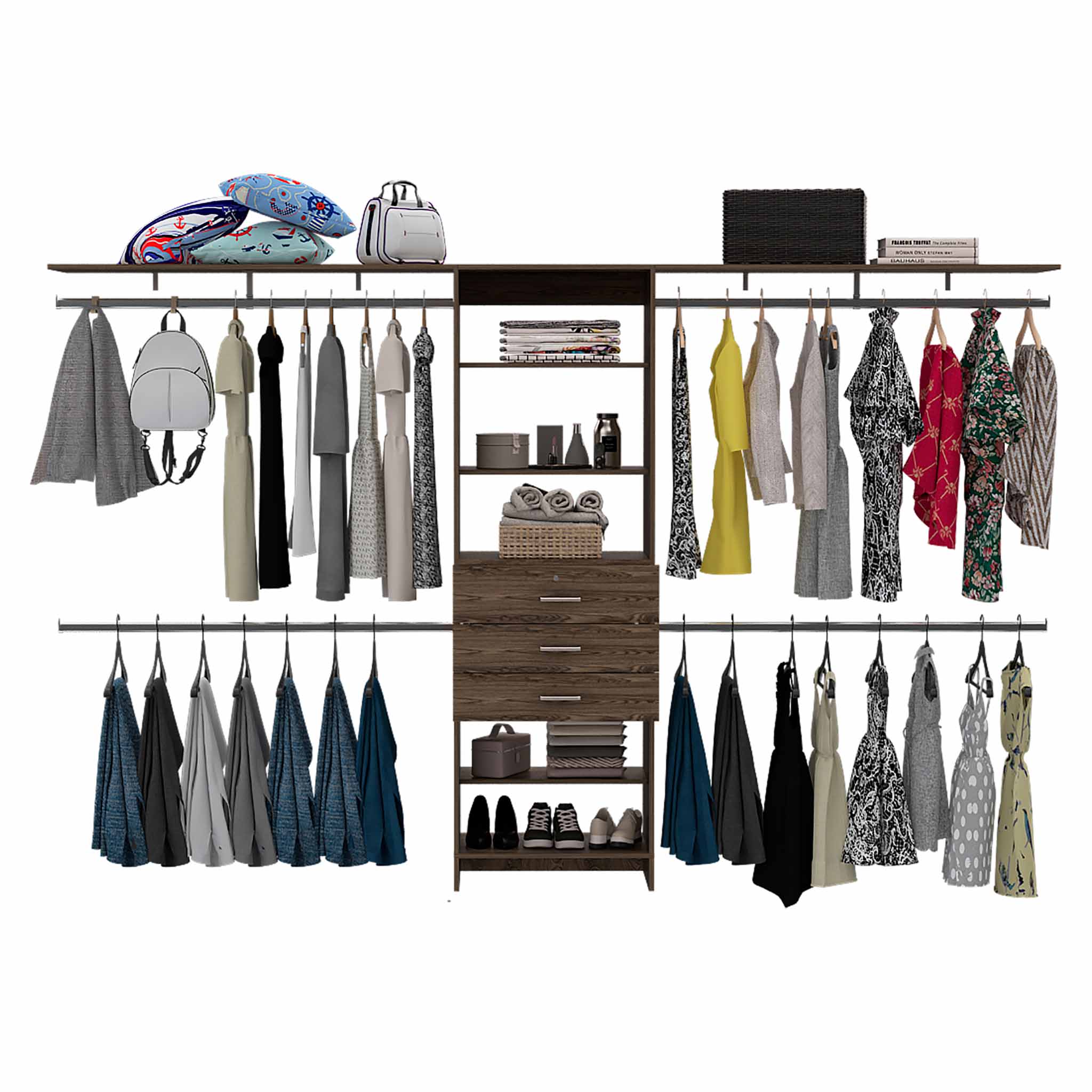 Depot Dark Walnut Closet System